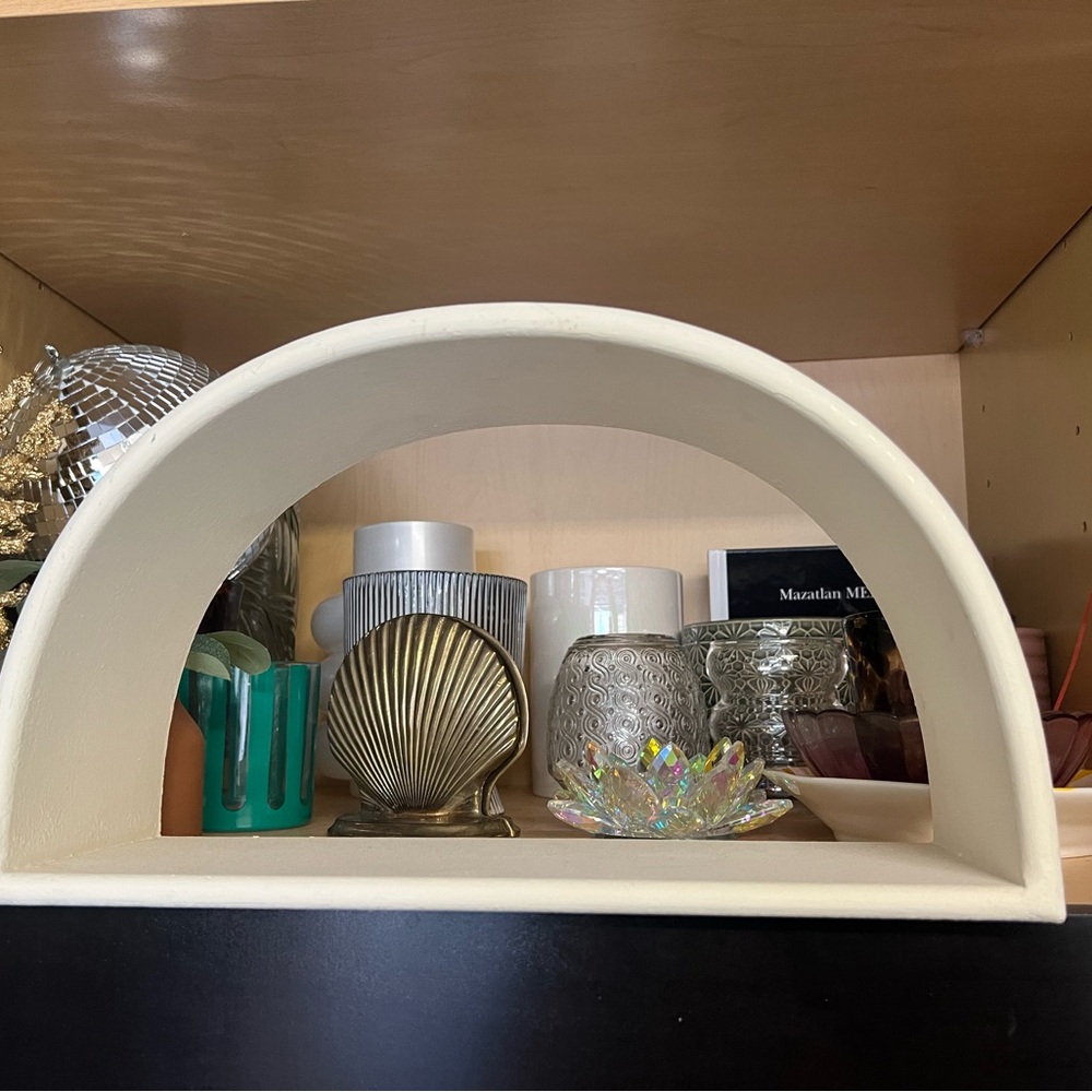 Cost Plus World Market Cream Arch Wall Shelf